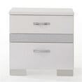 thumbnail image 2 of JERFIT White Glamour 3-Drawer Nightstand with Hidden Jewelry Organizer, High-Gloss Modern Bedside Table for Bedroom, 2 of 5