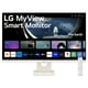 thumbnail image 1 of LG 27SR50F-W MyView Smart Monitor Pantalla IPS FHD (1920x1080) de 27 pulgadas, webOS 23, HDR 10, 2 parlantes incorporados, AirPlay 2, Screen Share, Bluetooth, aplicación ThinQ, control remoto, blanco, 1 of 5