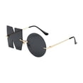 thumbnail image 2 of Gafas de sol para mujer,NO Gafas de letras para mujeres Hombres Verano al aire libre,Gafas de sol sin montura Protección solar Gafas únicas,Gafas de conducción de moda Gafas Gafas de, 2 of 8