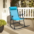 thumbnail image 3 of Topbuy Foldable Rocking Chair Zero Gravity Lounge Rocker with Headrest Outdoor Portable Rocker Navy, 3 of 8