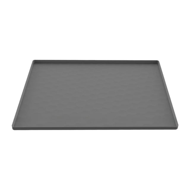 Luzkey Mini Fridge Mat Freezer Drip Tray AntiSlip Home Supplies Spill Prevent Multifunction Washable Freezer Mat Tray Dryer Drip Pan Gray 65x60cm