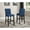 Blue, variant on Nailhead Trim Design / Tan Fabric Bar Stools Set for Bars