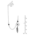 thumbnail image 2 of AeraVida Dreamcatcher and Ear Cuff Chain with Black Onyx Stone Sterling Silver Unisex Dangle Earrings, 2 of 4