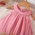 thumbnail image 5 of LUOGENLI Girls Dresses Size 8-10 Children Dress Solid Color Hanging Neck Waist Collection Dress Princess Dress Fashion Outwear Dresses for Girls Short Dresses for Girls 7-8 Graduation 8-9 Years, 5 of 6