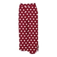 thumbnail image 4 of Polka Dot Print Linen Pants for Women Button Side Slit Vintage Trousers Lightweight Casual Slacks Elastic Waist Wide Leg Beach Palazzo Trouser with Pockets 2026 Red XXL, 4 of 6