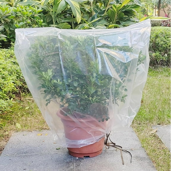 Clear Plant Protection Covers,6 Pcs Reusable Plant Bags,Plastics Bags,Plant Antifreeze Bags,Winter Plant Protector Bags for Outdoor Gardens Gardening,Crops,Vegetables