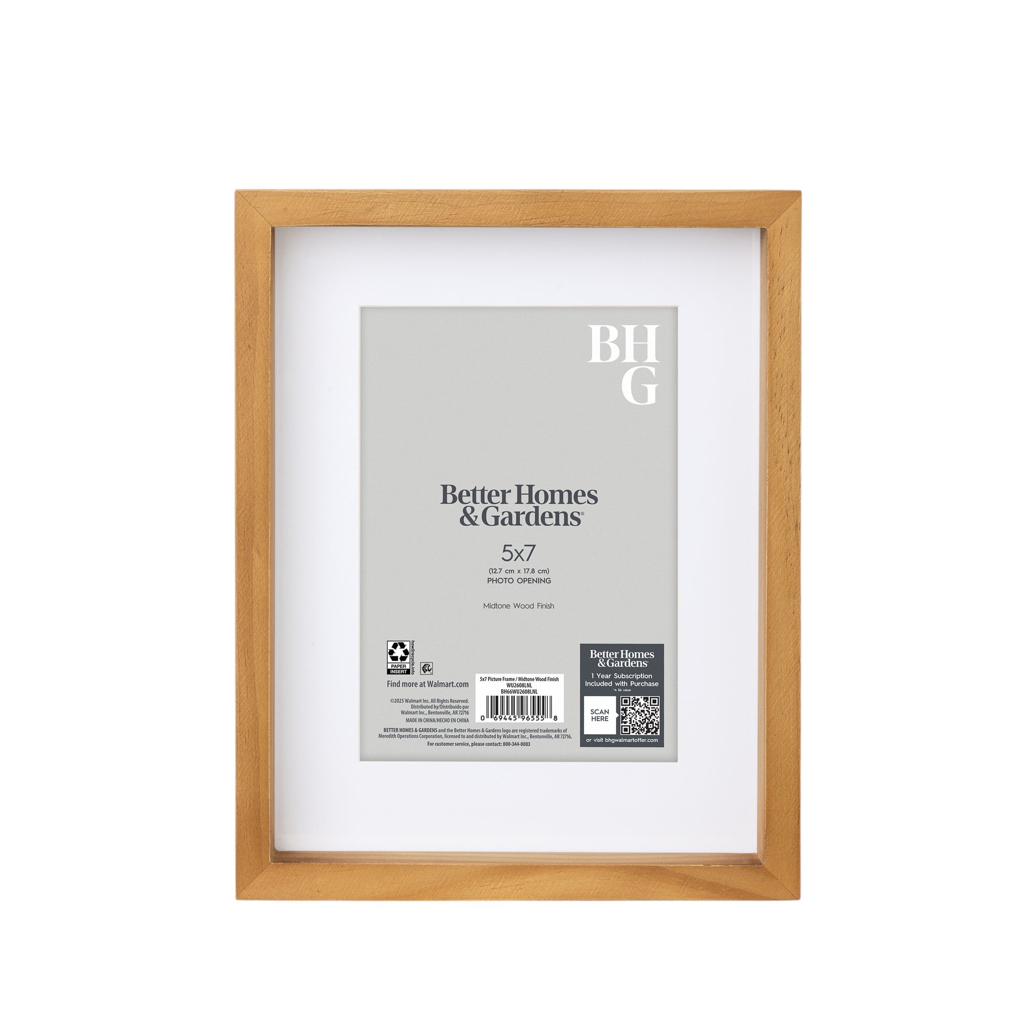 Better Homes & Gardens 5 x 7 Wood Tabletop Picture Frame