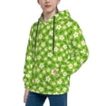thumbnail image 2 of Vsdgher Daisies Flowers Hoodie Youth Classic Hooded Pullover Sweatshirts Essentials Hoodie for Children (s-xl)-Large, 2 of 6
