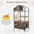 thumbnail image 3 of Gymax Cat Tree w/ Litter Box Enclosure w/ Hidden Washroom Scratching Posts & Pad, 3 of 10