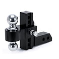 thumbnail image 2 of Adjustable 2" Receiver 6" Drop/Rise Drop Hitch 12500 LBS Ball Mount 2" 2-5/16" Dual Towing Ball Double Locks ,Dependable Strength, 2 of 6