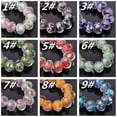 thumbnail image 3 of U8MO 10pcs 10mm 12mm Rondelle Faceted Rose Flower Lampwork Crystal Glass Beads lot-17# Purple & Silver-10x7mm, 3 of 6