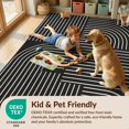 thumbnail image 4 of Design&I 8'x10' Washable Area Rug Black White Geometric Lines and Curves Design Elegant Contrast with Abstract for Dining Room, Large Office, Lounge, Snag-Free, 4 of 7