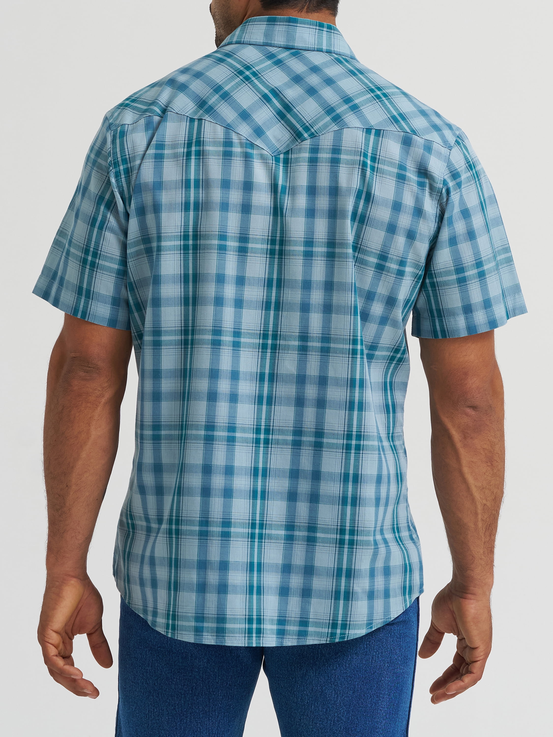 Wrangler® Men's and Big Men's Regular Fit Short Sleeve Western Shirt, Sizes S-5XL