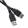thumbnail image 1 of 3 feet USB 3.0 Extension Cable, Black, Type A Male/Type A Female Plug, A Male to A Female Super Speed USB Extension Cable, USB Extension Cable Male to, 1 of 6