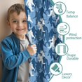 thumbnail image 3 of Blackout Kids Curtains,Blue Camouflage Bigfoot Pattern Childrens Insulated Curtains Set Of 2,Bedroom Essentials,Toddler Room Decor 42x84in(106x213cm), 3 of 5