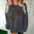 thumbnail image 5 of Jinhomg Football Sweatshirt for Women Oversized Comfy Graphic Pullover Casual Loose Fit Long Sleeve Crewneck Sweatshirts Daily Wear 90 off Clearance Sale Dark Gray XL, 5 of 7