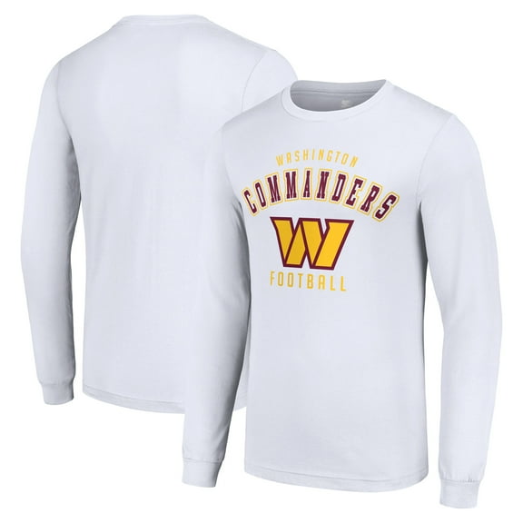 Men's Starter White Washington Commanders Long Sleeve T-Shirt