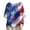 Deep Red, variant on Women's 250th Anniversary USA Shirt Mid Sleeve Independence Day Top 4th of July Shirts America 250 Merchandise Loose Star Print Tee
