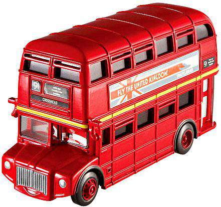 Disney Cars Cars 2 Deluxe Oversized Double Decker Bus 1:55 Diecast