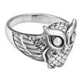 thumbnail image 6 of Vintage Midnight Owl Night Retro Animal .925 Sterling Silver Ring-8, 6 of 7