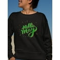 thumbnail image 2 of Hello May Design. Sweatshirt Women -Image by Shutterstock, Female XX-Large, 2 of 4