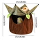 thumbnail image 2 of Cama caliente para mascotas pequeñas de hámster conejillo de indias | Diseño de agujero de árbol de ático de 2 pisos | Tela transpirable suave, base a prueba de viento, bordes cosidos duraderos |, 2 of 2