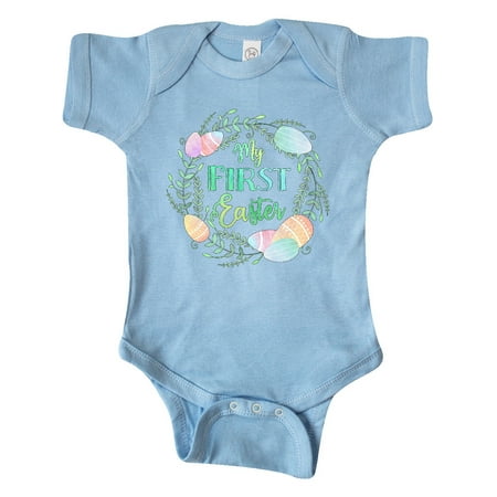 

Inktastic My First Easter Pastel Colored Wreath Gift Baby Boy or Baby Girl Bodysuit