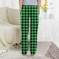 thumbnail image 3 of Grblisyd Boys and Girls's Pajama Pants Comfy Pjs Pants Matching Bottoms Plaid Christmas Halloween Pjs Plus Size Soft Sleepwear With 2 Pockets Green 130, 3 of 4
