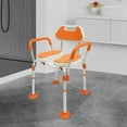 thumbnail image 6 of Height-Adjustable Shower Chair with Arms Shower Chair Bath Seat,Safety Bars & Rust-Proof Shower Benches,Safety Shower Bench for Elderly Handicap Disabled, 6 of 13