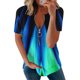 thumbnail image 4 of Gibobby Playera De Algodón Mujeres Fashion Top camisa Tunic V cuello Zipper Loose Tops manga corta elegante camisa Casual Blouse（Azul marino， XL), 4 of 5