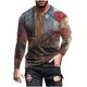 thumbnail image 2 of Blusas y camisas de manga larga con cuello redondo para hombre, blusas casuales de manga larga con cuello redondo, blusas estampadas, blusas de poliéster para hombre, 2 of 5