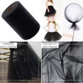 thumbnail image 6 of 2 Pcs Tulle Fabric Roll, 6" by 25 Yards (75 FT) Tulle Organza Fabric Spool for DIY Tutu Skirt Shower Decor Wedding Backdrop Crafts Birthday Party Supplies, Black, 6 of 9