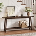 thumbnail image 3 of Kojooin 71 Inch Wood Entryway Table with Storage, Farmhouse 2-Tier Narrow Console Table for Hallway, 3 of 8