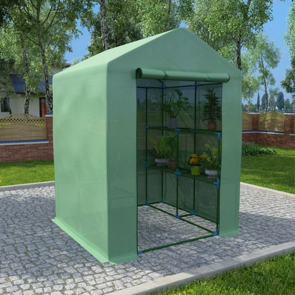 Casafoyer Greenhouse with Shelves Steel 56.3"x56.3"x76.8"