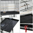 thumbnail image 3 of Alden Design 47" Metal Bird Cage with Slide-Out Tray and Rolling Stand, Black, 3 of 9
