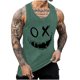 thumbnail image 1 of Camisetas de Tanque de los Hombres Tanque de los Hombres Incolor Gradiente de Impresión Cuello Redondo Correa Delgada Fuga Atrás Regular Casual Deportes Blusas de Tanque, 1 of 5