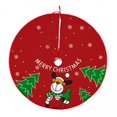 thumbnail image 1 of 2x Falda De árbol De Navidad Impresa Alfombra De árbol De Navidad Para Fiesta Interior Exterior Año Nuevo Alce 60cm, 1 of 8