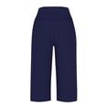 thumbnail image 5 of Chbgutlmr Womens Capri Pants High Waisted Loose Cropped Summer Casual Straight Leg Yoga Pants Pockets, 5 of 9