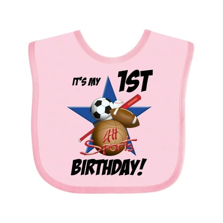 

Inktastic 1st Birthday All Stars Gift Baby Boy Bib