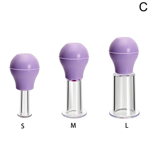 Ensemble de Ventouses de Massage Facial Anti-Cellulite à 3 Tasses en Verre Silicone pour le Visage NE