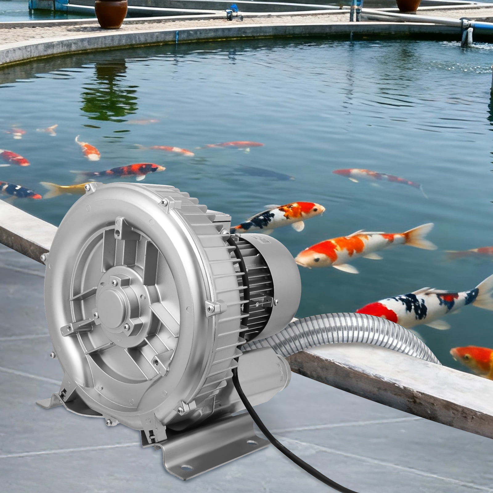 Aquaculture Blower Pump, 1800W Industrial Fish Tank Electric Air Pump High Pressure Blower for Aquarium Pond