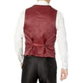 thumbnail image 4 of Adam Baker by Needle & Stitch Mens Tux-Shark 3-Piece Slim Fit Tuxedo Suit Set - Burgundy - 40R, 4 of 6