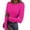 Hot Pink(polka dot top), variant on Polka Dot Shirts for Women Long Sleeve Vintage Slim Fit Ribbed Vintage Underwear Tops Fall Fashion Basic Party Casual Round Neck Undershirts S