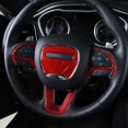 thumbnail image 3 of Accesorios de cubierta de volante 2015-2020, moldura de fibra roja, 3 of 5