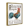 thumbnail image 4 of Stupell Industries Funny Rooster & Hen Phrase Botanical & Floral Painting Gold Floater Framed Art Print Wall Art, 17 x 21, 4 of 10