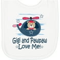 thumbnail image 2 of Inktastic Gigi and Pawpaw Love Me Newborn Bib, 2 of 3