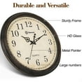 thumbnail image 4 of Geevon Vintage Wall Clock, Silent 18" Non Ticking Retro Round Clock Quartz Decorative Battery Operated Wall Clock for Kitchen, Office, Classroom, Bedroom, Living Room Decor, 4 of 9