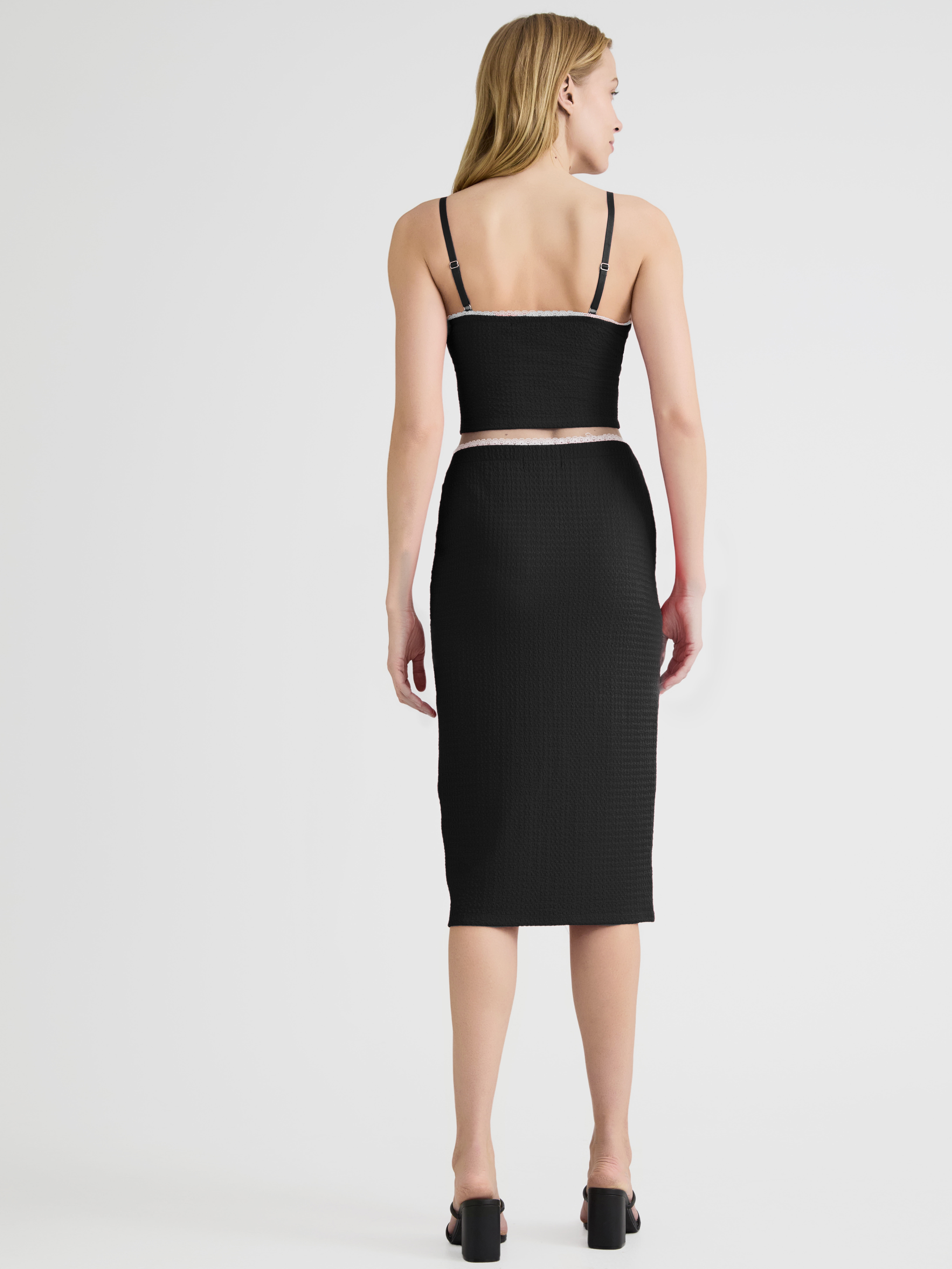 Madden NYC Women's Textured Top and Midi Skirt Set, Sizes XXS-XXL