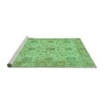thumbnail image 2 of Ahgly Company Machine Washable Indoor Rectangle Oriental Turquoise Blue Traditional Area Rugs, 5' x 8', 2 of 4