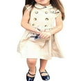 thumbnail image 1 of AMERTEER Bébé Filles Volants Sans Manches Tutu Robe Princesse Partie Robes Vêtements Kaki 1-2 Ans, 1 of 9